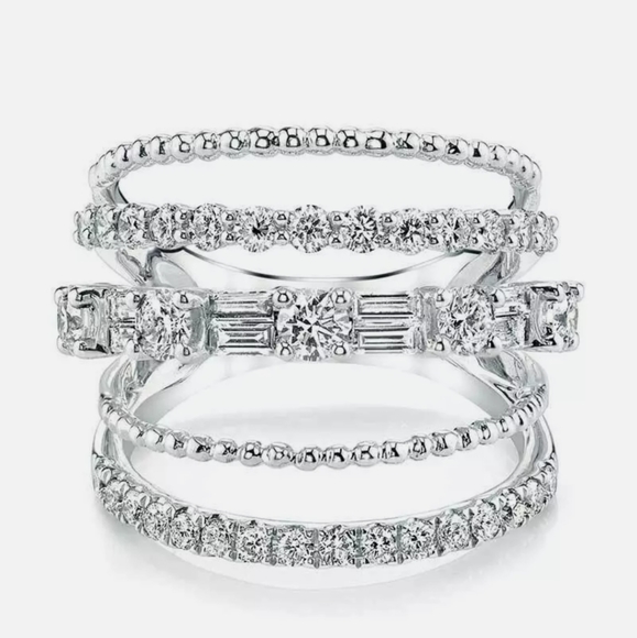 ♡New sterling silver white sapphire ring - Picture 1 of 4